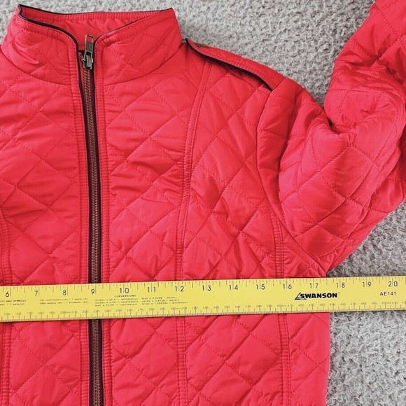 Talbots Jacket Womens XSmall Red Quilted Military Coat Fully Lined Cabincore - Picture 8 of 12